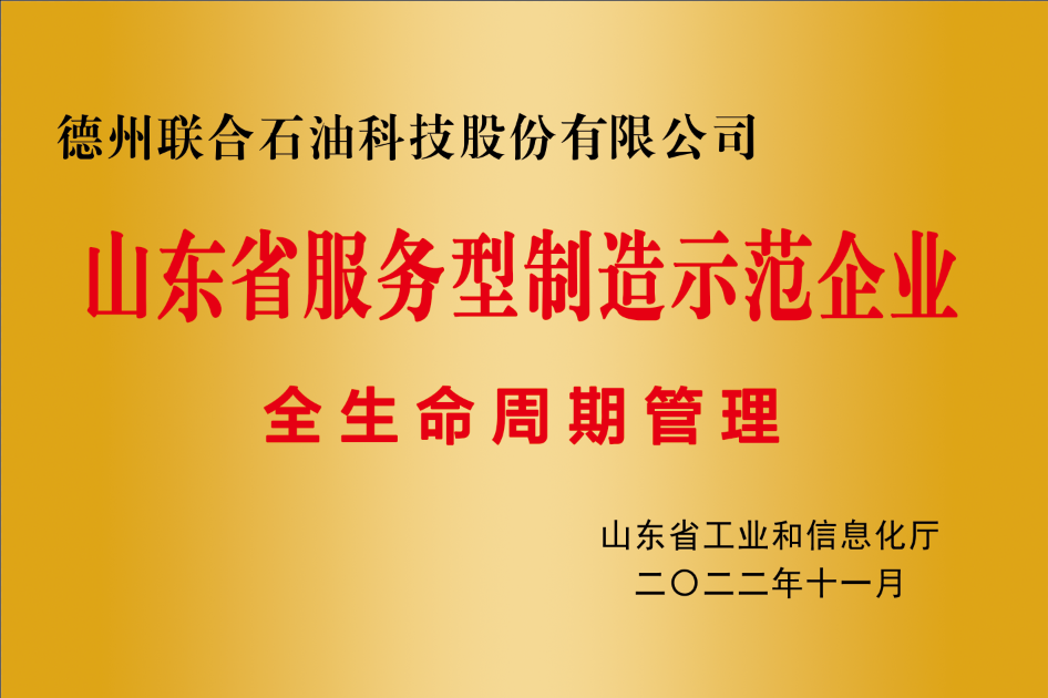 山東省服務型制造示范企業